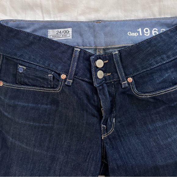 Gap 1969 Women's Dark Blue Jeans - Perfect Boot - Picture 3 of 5